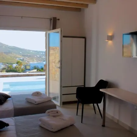 Mykonian Luxury Light Blue Villa With Private Pool Kalafatis