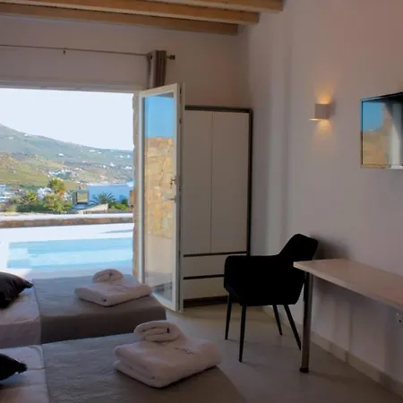 Inn Mykonian Luxury Light Blue Villa With Private Pool Kalafatis