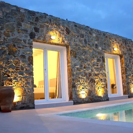 אורחן Mykonian Luxury Light Blue With Private Pool *